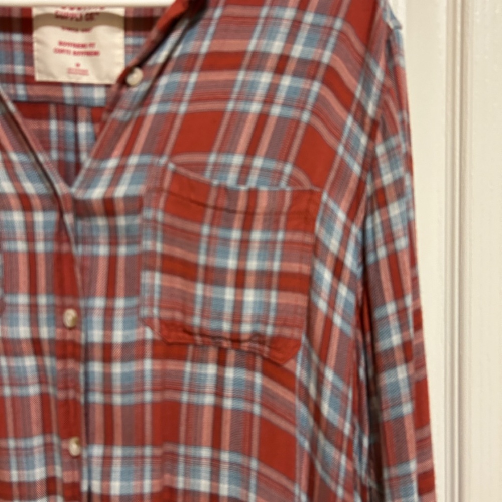 LIKE NEW! Women's Upcycled Gypsy Custom Flannel w/Ruffle - MEDIUM - Picture 5 of 12